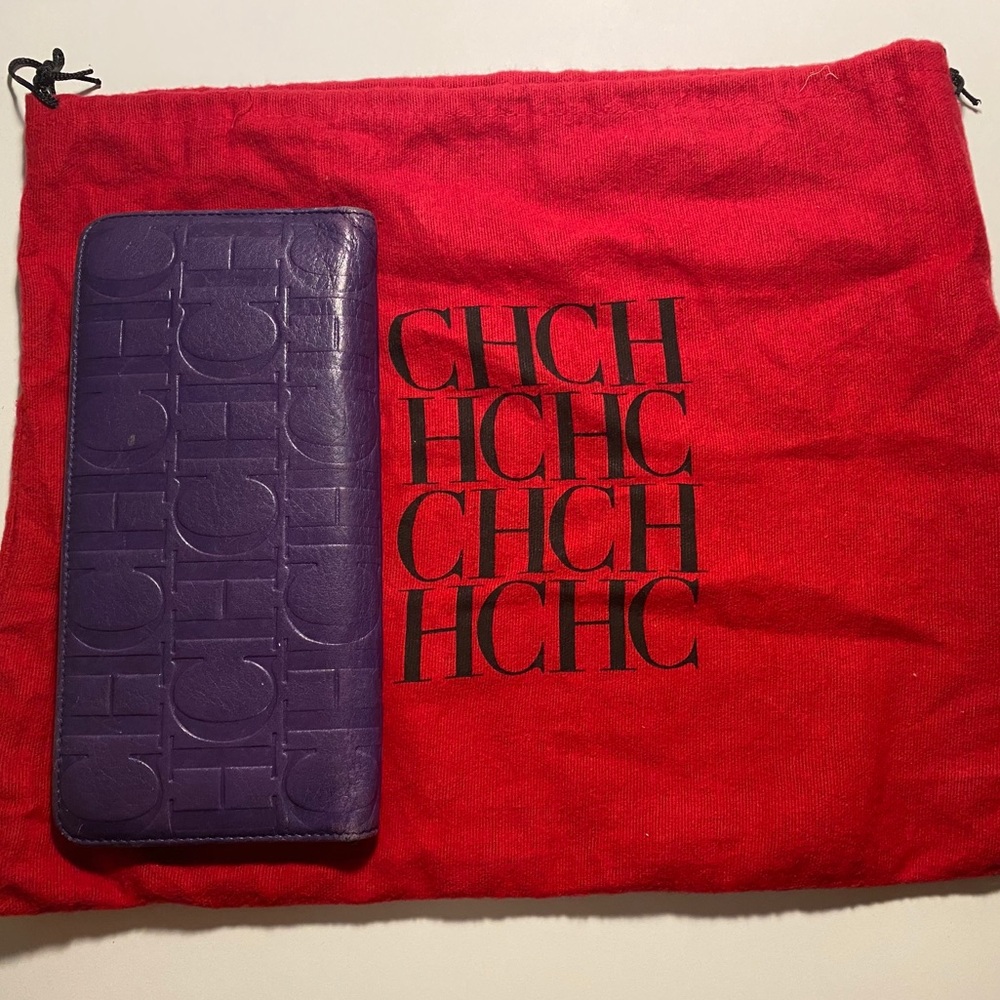 Purple Leather Carolina Herrera Bag
